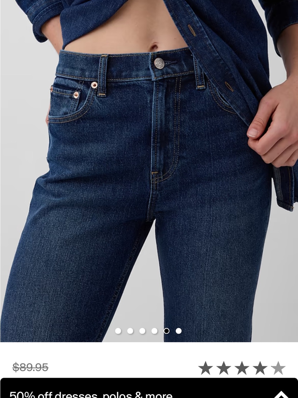 GAP Women's High-Rise Indigo Straight Jeans